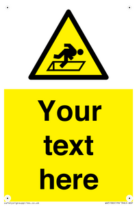 Custom Warning Hatch Sign